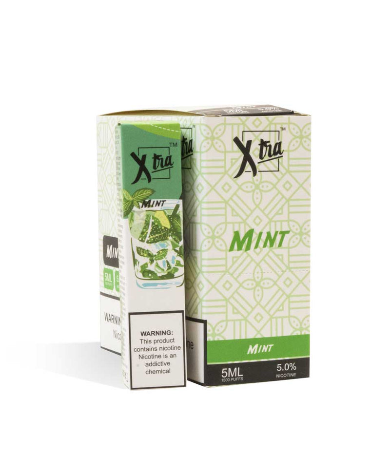 Mint XTRA Disposable Salt Device 10pk on white studio background