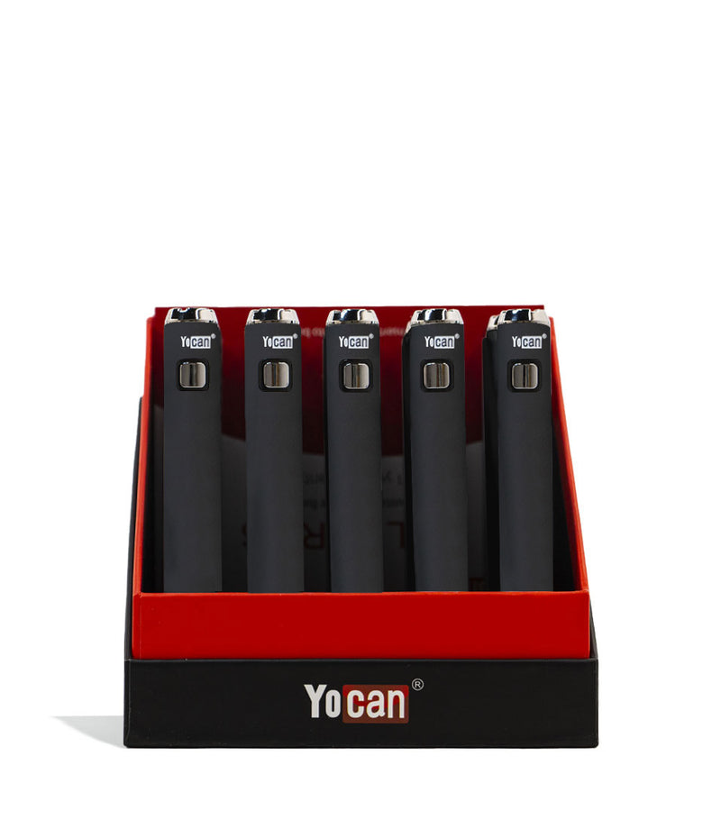 Black Yocan ARI PLUS 900mah Cartridge Battery 20pk on white background