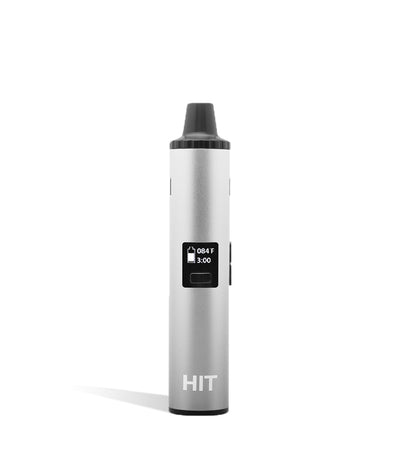 Silver front Yocan Hit Dry Herb Vaporizer on white background