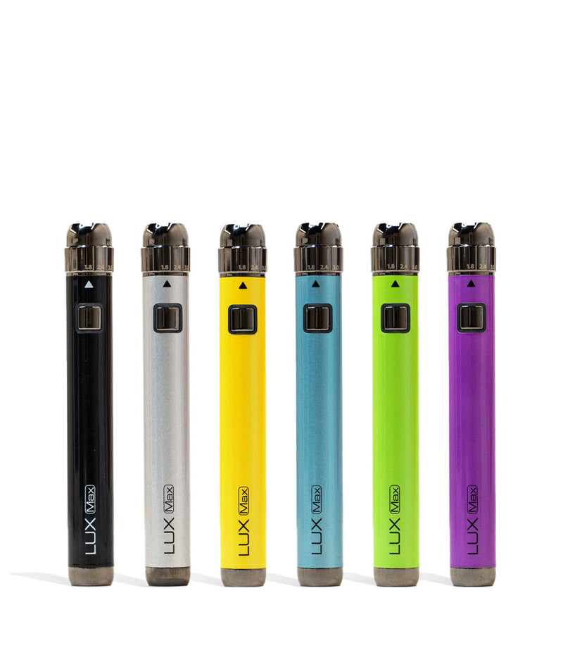 Yocan LUX Max Cartridge Vaporizer 12pk Color Options Front View on White Background