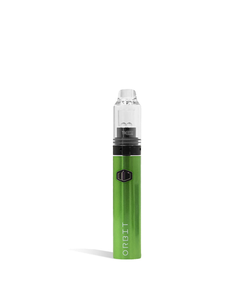 Green Yocan Orbit Concentrate Vaporizer on white studio background
