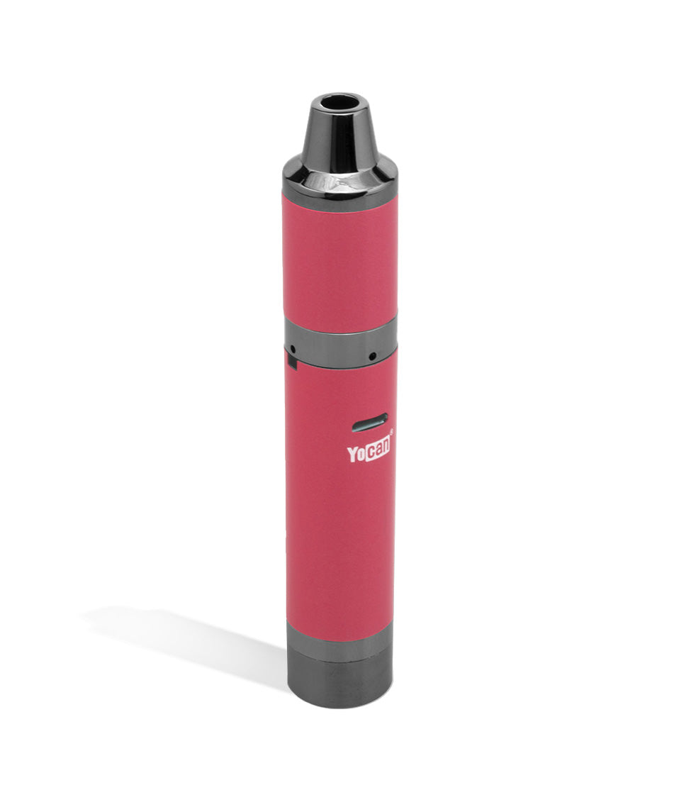 Red angle Yocan Regen Advanced Concentrate Vaporizer on white studio background