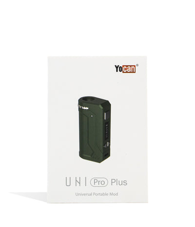 Sage Yocan Uni Pro Plus Adjustable Cartridge Vaporizer Packaging Front View on White Background