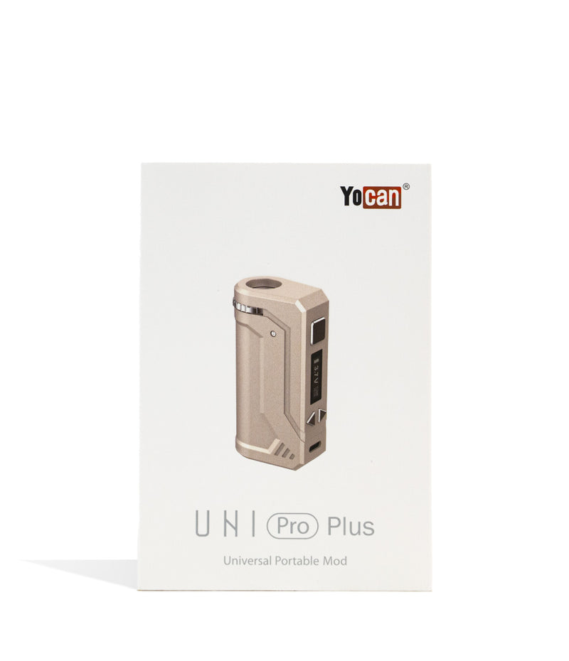 Sand Yocan Uni Pro Plus Adjustable Cartridge Vaporizer Packaging Front View on White Background