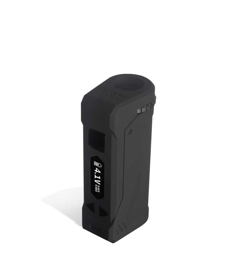Black above view Yocan UNI Pro Adjustable Cartridge Vaporizer on white studio background