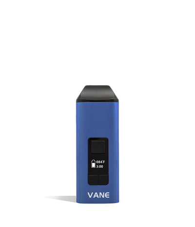 Sky Blue front Yocan Vane Dry Herb Vaporizer on white studio background