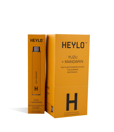 Yuzu Mandarin HEYLO Plant Powered Disposable 10pk on white studio background