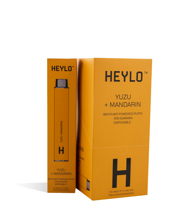 Yuzu Mandarin HEYLO Plant Powered Disposable 10pk on white studio background