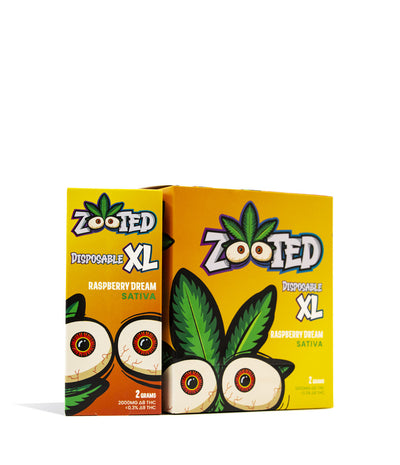 Raspberry Dream Zooted 2g D8 | D9 XL Disposable 10pk on white background