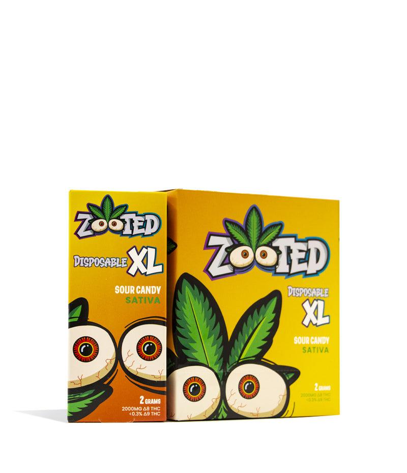 Sour Candy Zooted 2g D8 | D9 XL Disposable 10pk on white background
