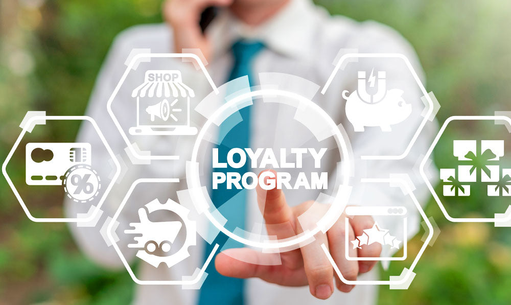 Business professional selecting loyalty program from holographic list of options while in a park
