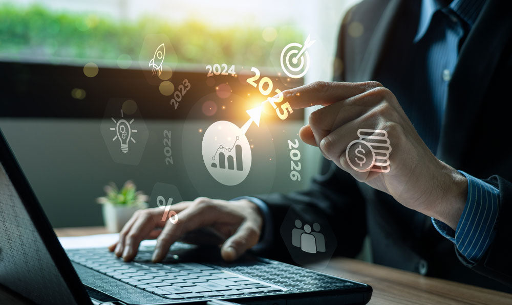 Business professional adjusting marketing practices for remaining year and 2025