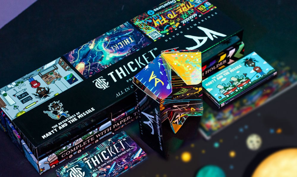 Thicket Rolling Papers on table