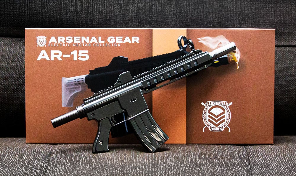 Arsenal Gear Nectar Collector resting on couch