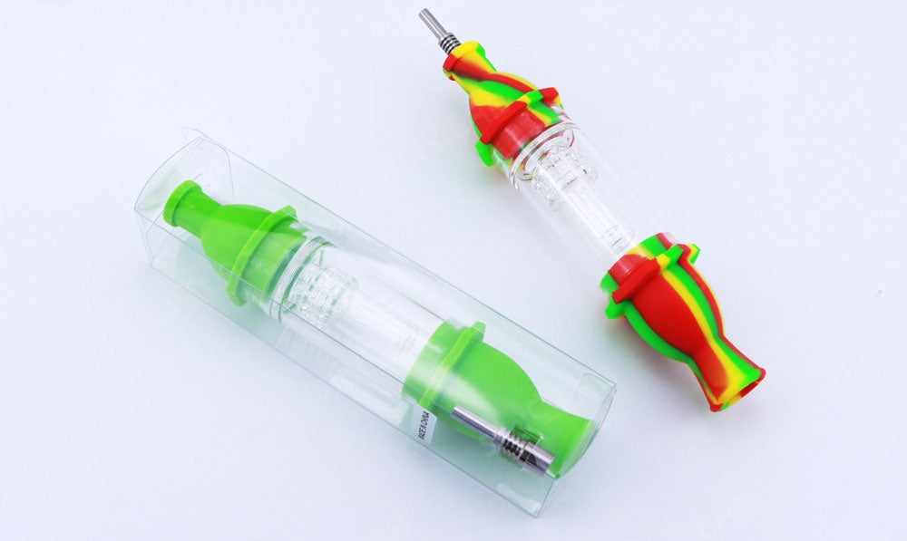 Silicone Nectar Collectors On White Display