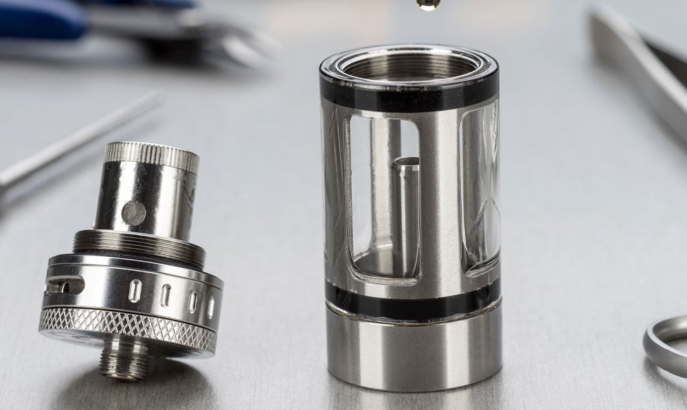 Coil and Atomizer on reflective surface