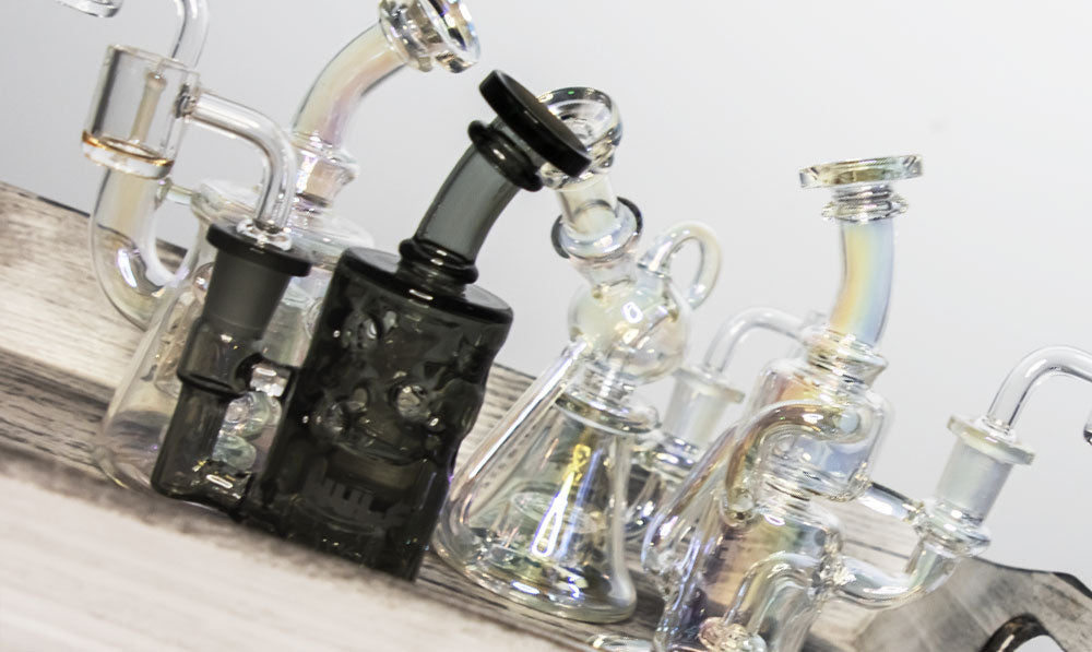 Dab Rig Collection In Wooden Tray