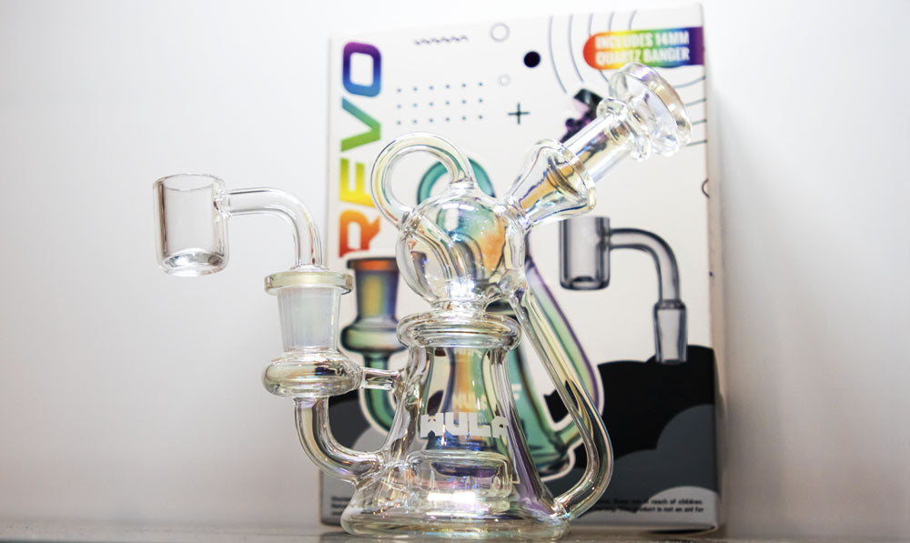 Wulf Revo resting on glass surface with packaging