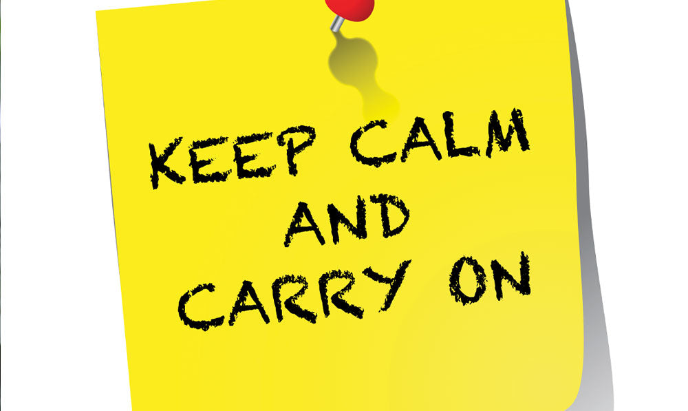 Keep calm and carry on sticky note