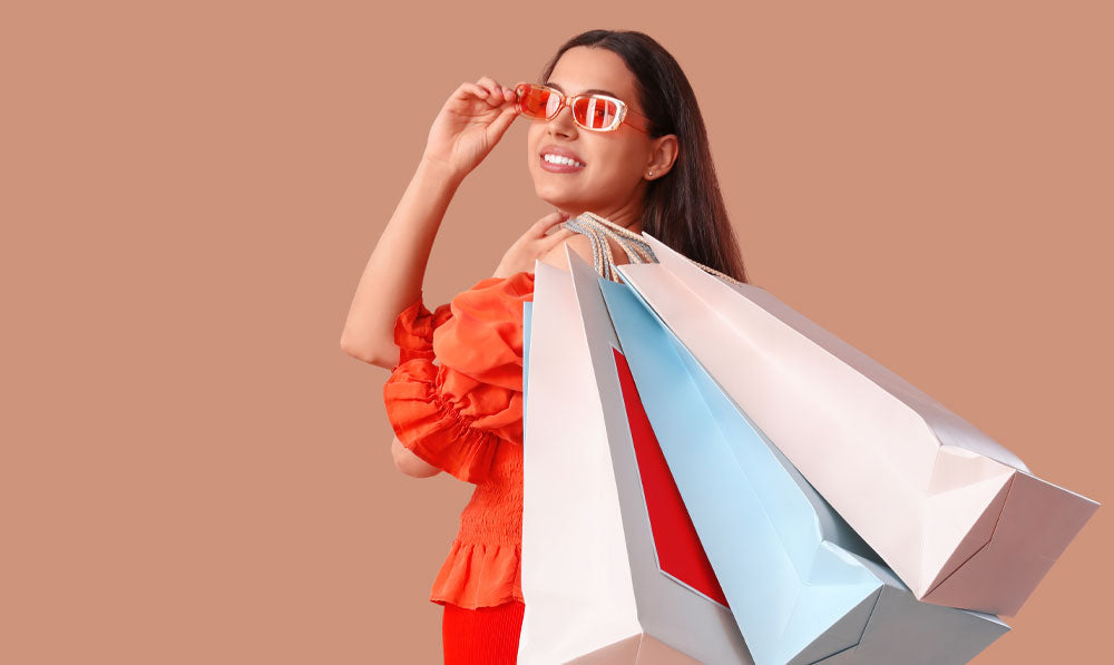 Summer Shopper With Shopping Bags