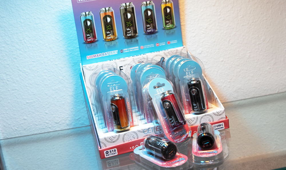 Elf Hardware Canndy resting on glass display surface