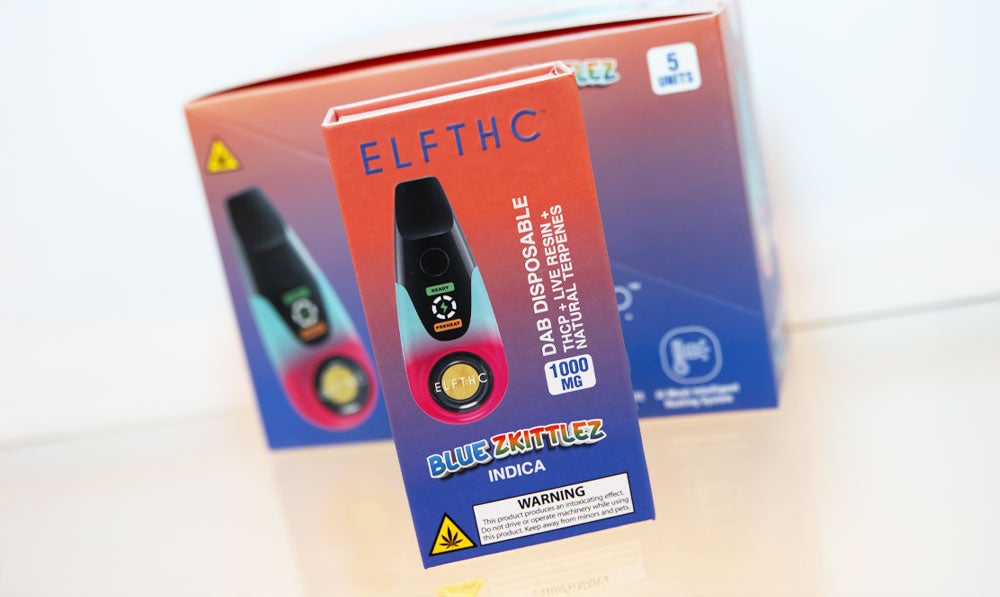 ELF THC Dab Disposables in white display