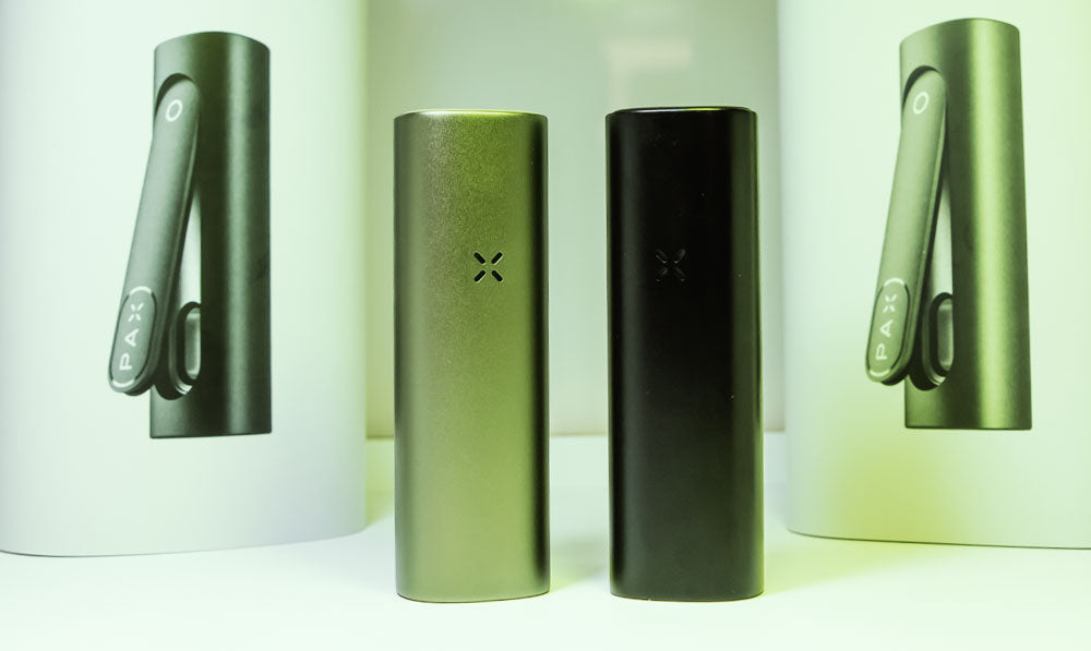 PAX Flow options standing together in white display