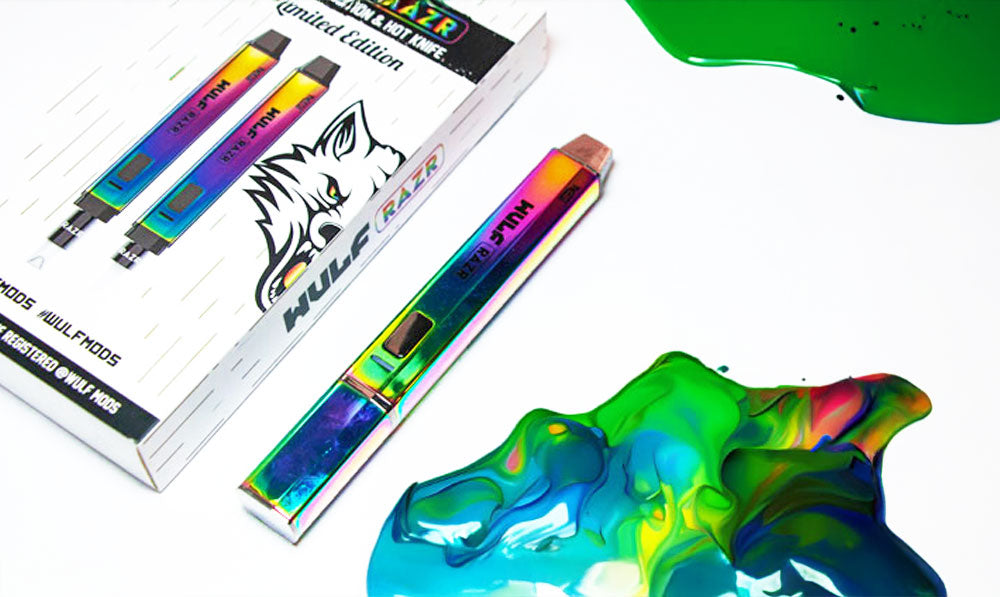 Razr On White Display With Packaging And Paint Slime