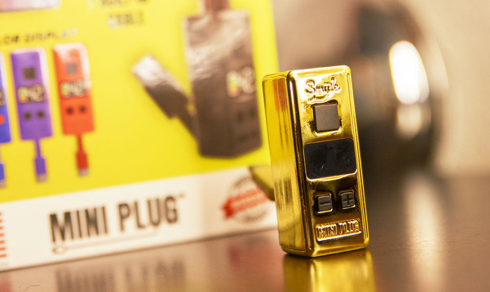 Smyle Mini Plug 20pk standing on surface with bright lighting
