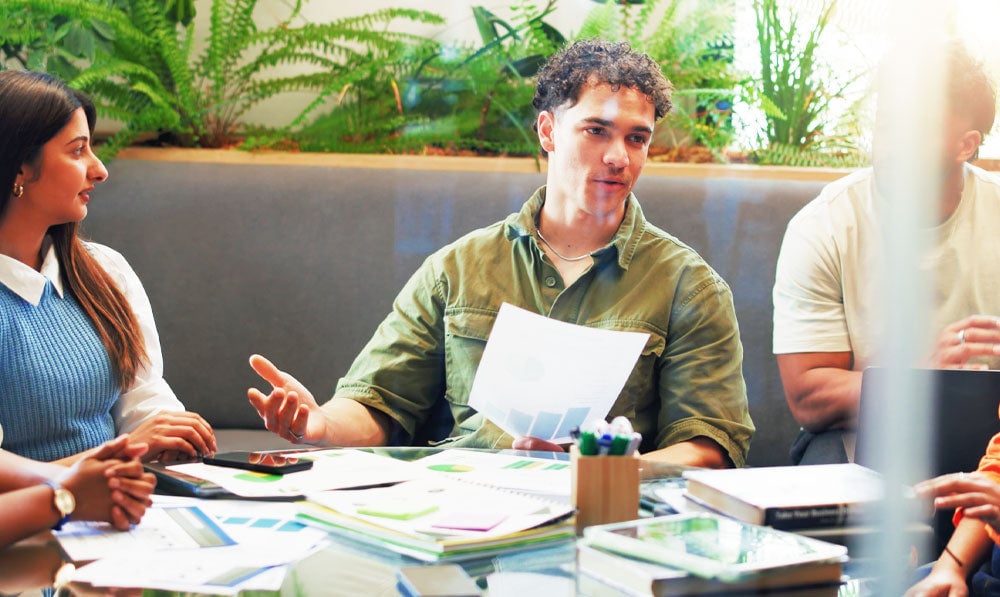 Marketing Team Having Group Discussion