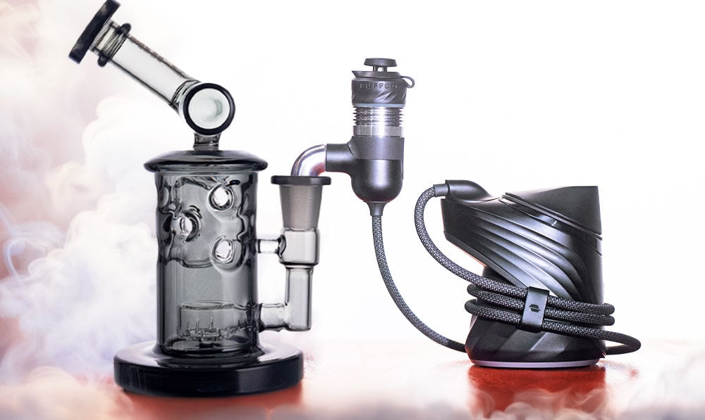 Puffco Link With Wulf Tyde On Wooden Surface