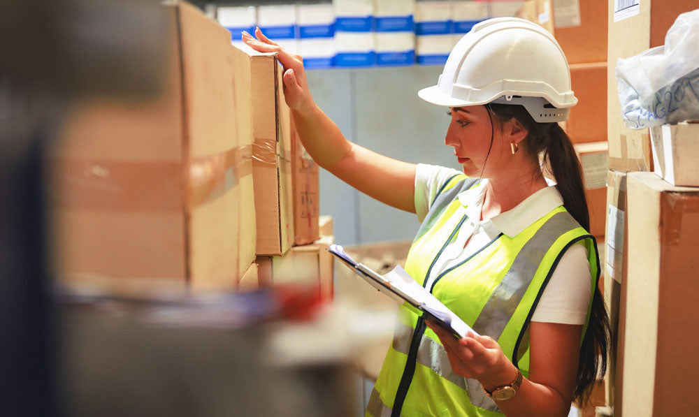 Warehouse Worker Stocking Inventory