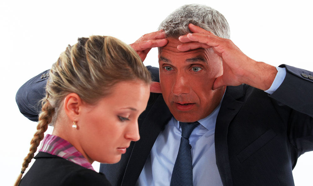 Boss becoming annoyed with employee