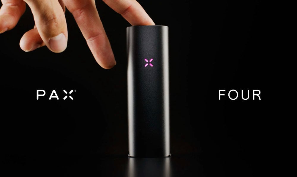 man reaching for PAX 4 dry herb vaporizer