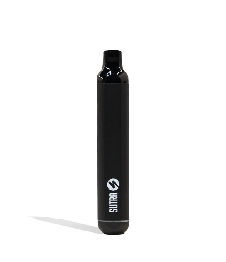 Black Sutra Vape SILO Auto Draw 510 Thread Battery Front View on White Background
