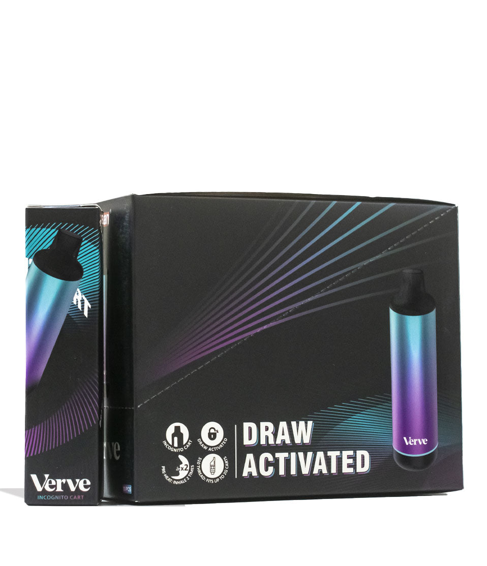 Blue-Purple Yocan Verve 510 Thread Battery Packaging Front View on White Background