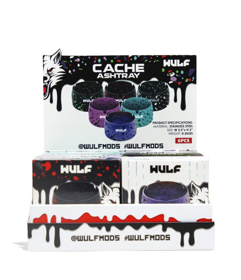 Wulf Mods Cache Ashtray 6pk Front View on White Background