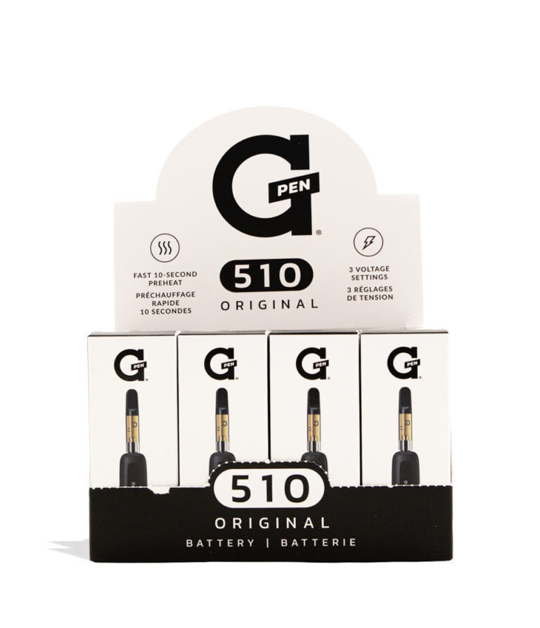 G Pen 510 Original Variable Voltage Battery 20pk Front View on White Background