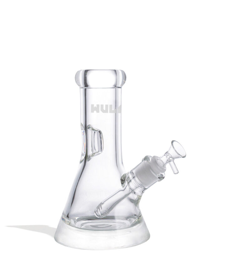 Wulf Glass 9mm 8inch Beaker Water Pipe Front View on White Background