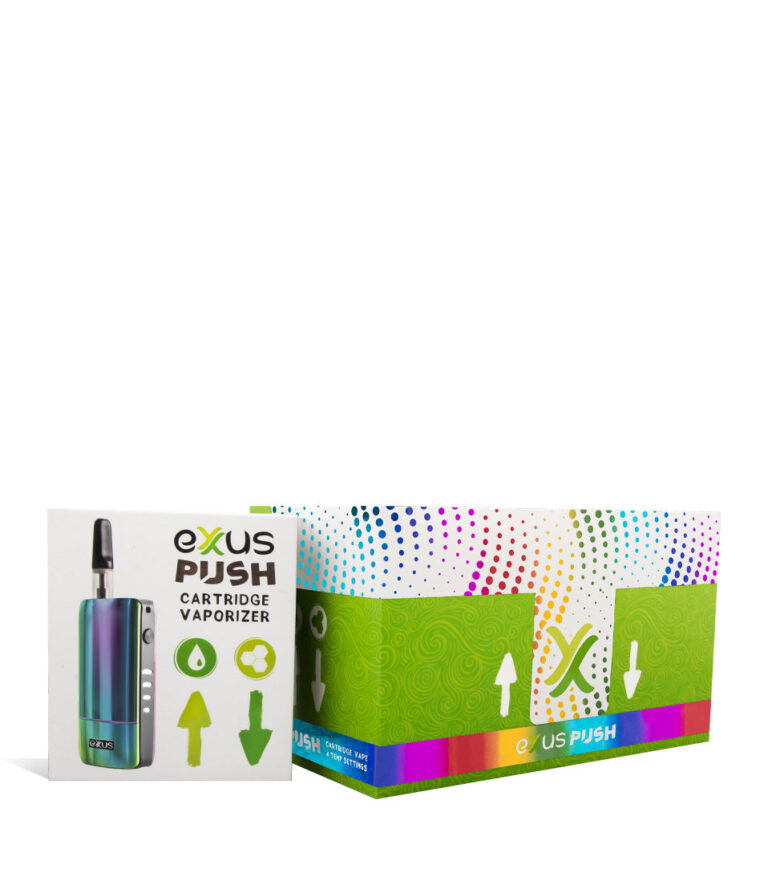full color w/single pack Exxus Vape Push 510 Thread Battery 12pk on white background