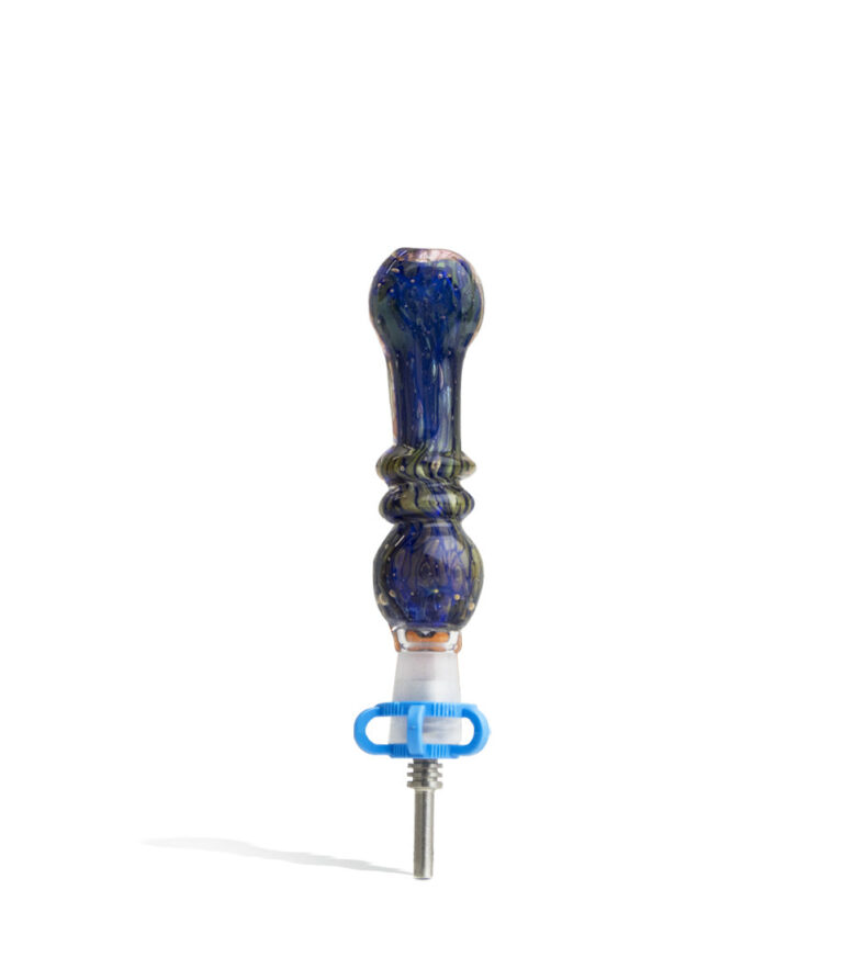 Double Thick Glass Nectar Collector Front View on White Background