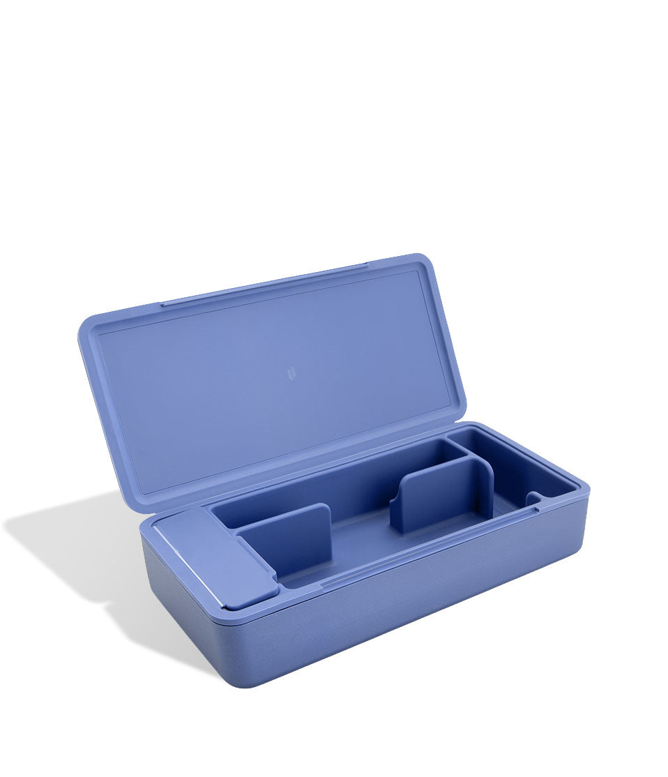 Sapphire Puffco Pivot Travel Case opened side view on white background