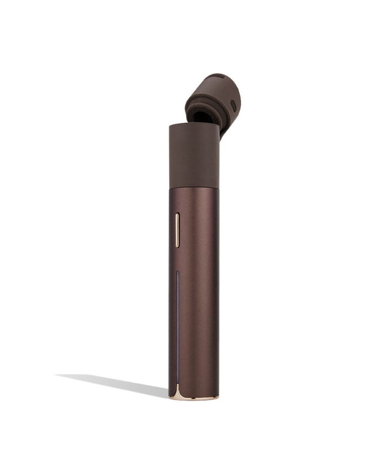 Puffco Pivot Limited Edition Mocha Mobile Vaporizer side view opened on white background