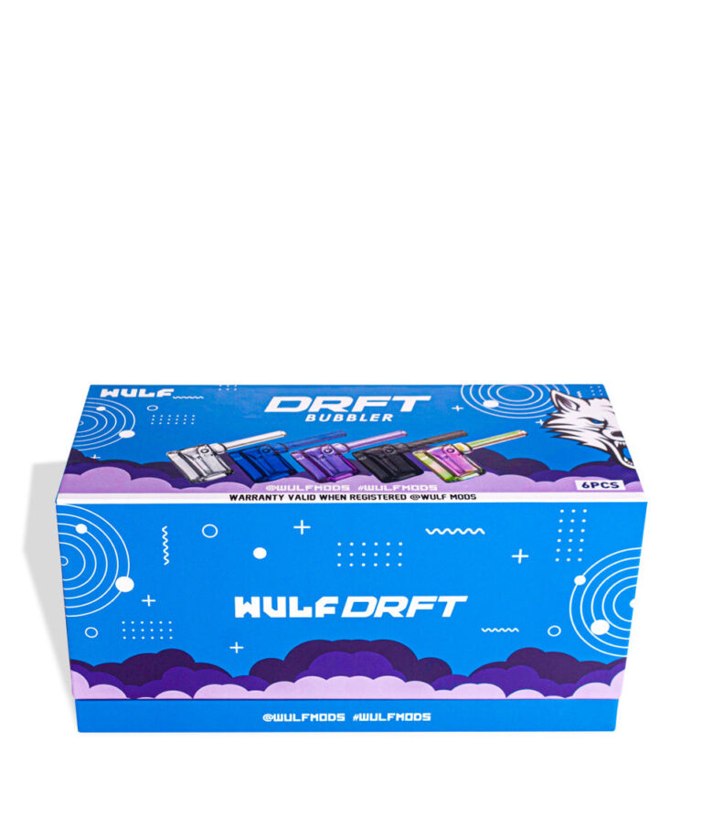 Box of Wulf DRFT bubbler on a white background