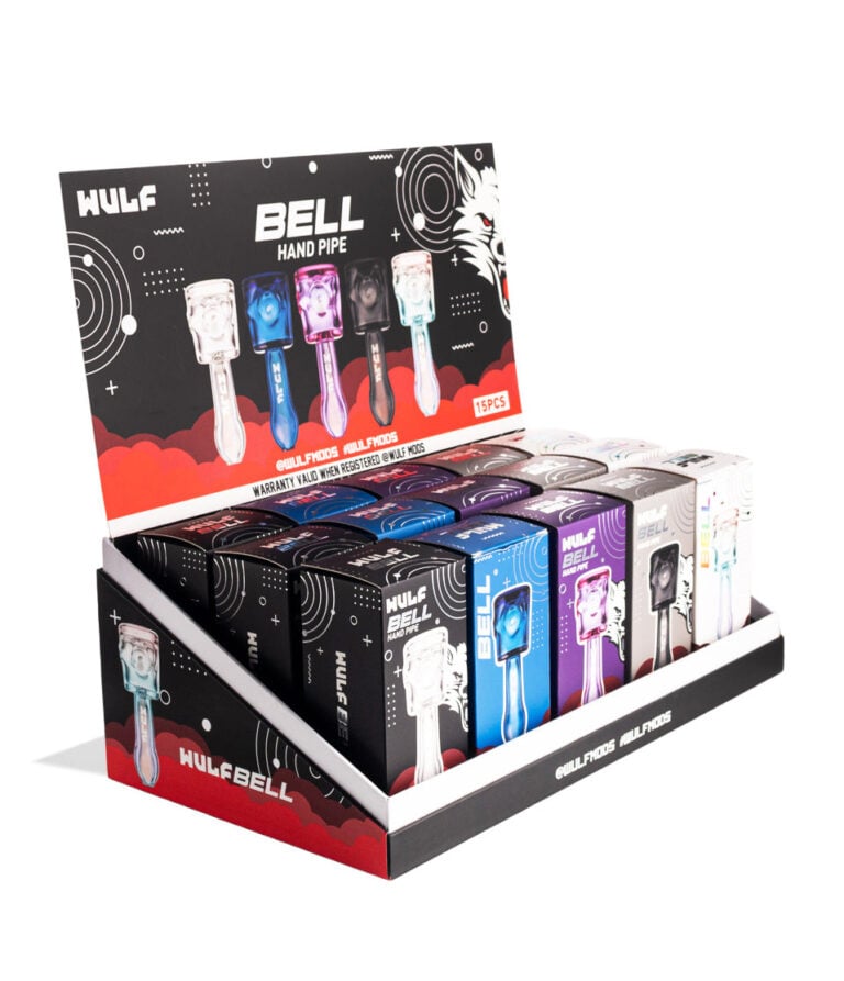 Wulf Mods Bell Hand Pipe 15pk Angle View on White Background