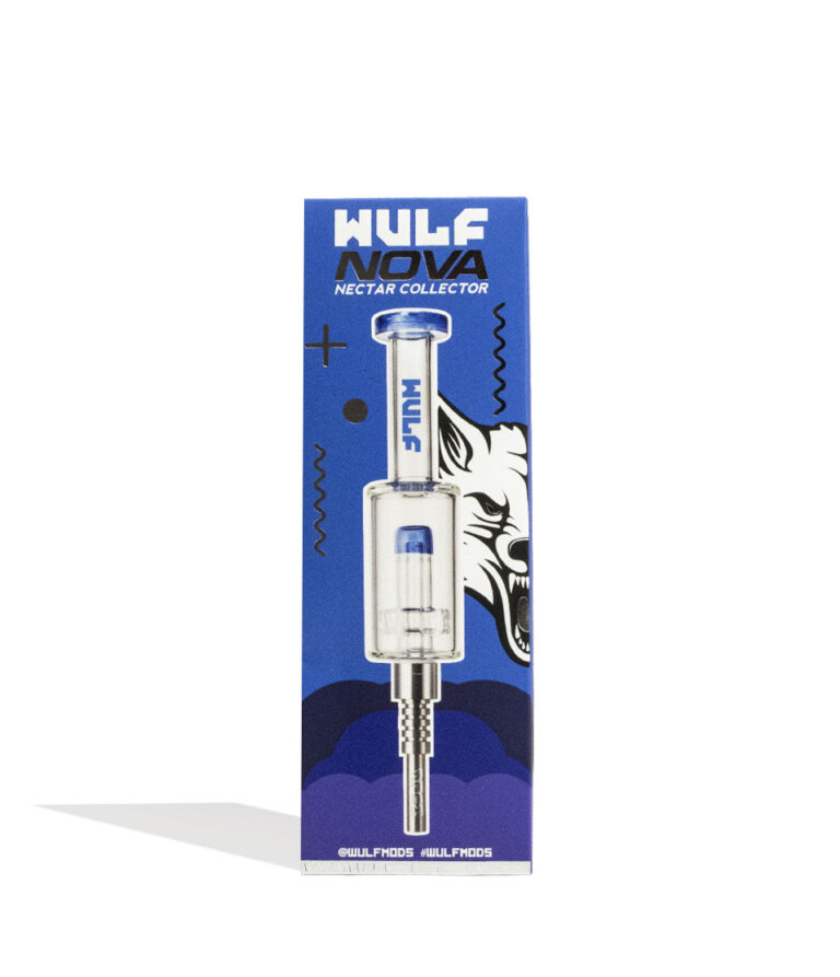 Blue Wulf Mods Nova Water Filtered Nectar Collector Packaging Front View on White Background