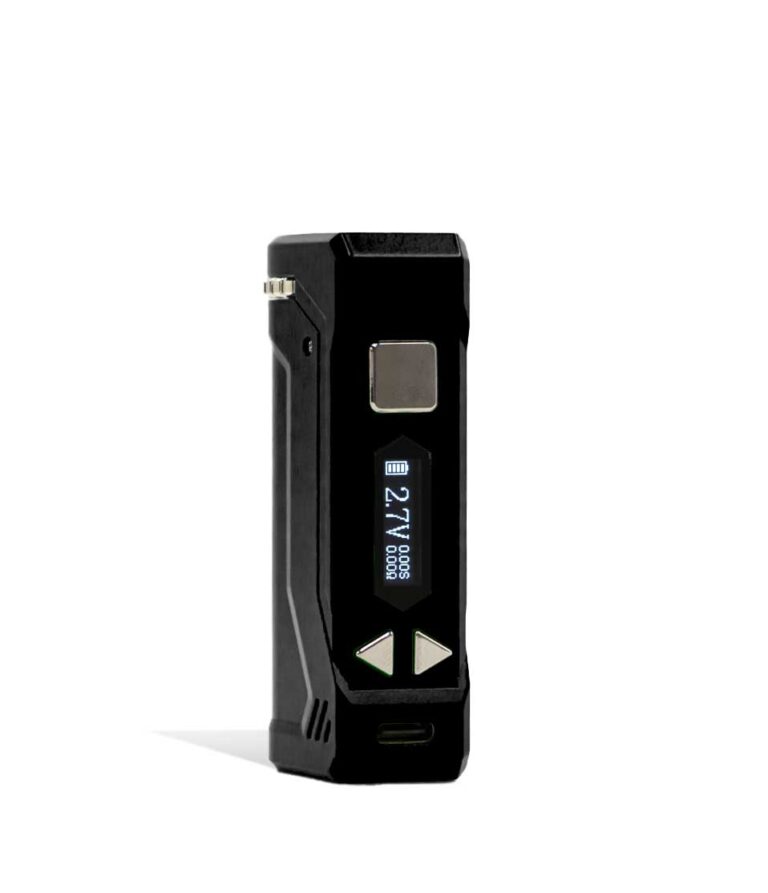 Black side view Yocan UNI PRO 2 Adjustable 510 Thread Battery on white studio background