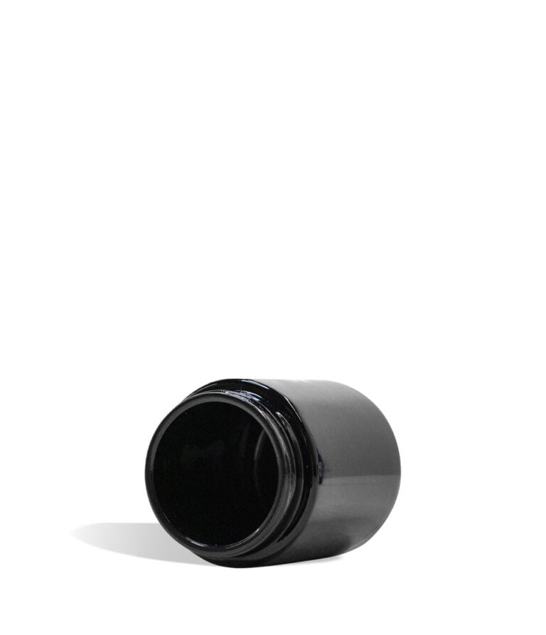 Elbo Glass Storage Jar 250 gram inside view on white background