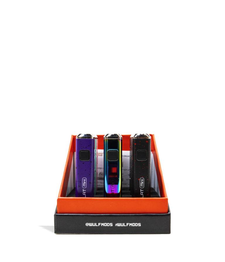 Wulf Mods Flat Mini 510 Thread Battery 9pk Front View on White Background