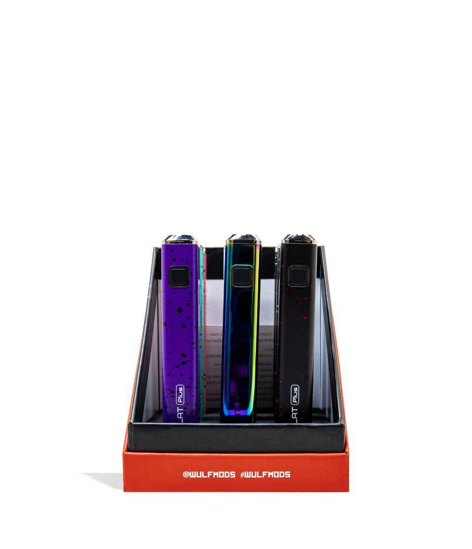 Wulf Mods Flat Plus 510 Thread Battery 12pk open box on white background